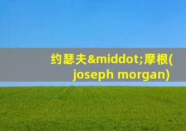约瑟夫·摩根(joseph morgan)